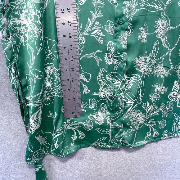 Ophelia Roe Dress Womens Medium Floral Button Front Shirt Dress Romantic - Picture 6 of 13